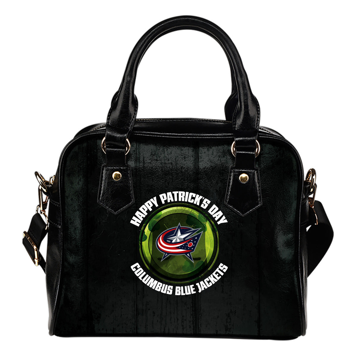 Retro Scene Lovely Shining Patrick's Day Columbus Blue Jackets Shoulder Handbags Sb0801