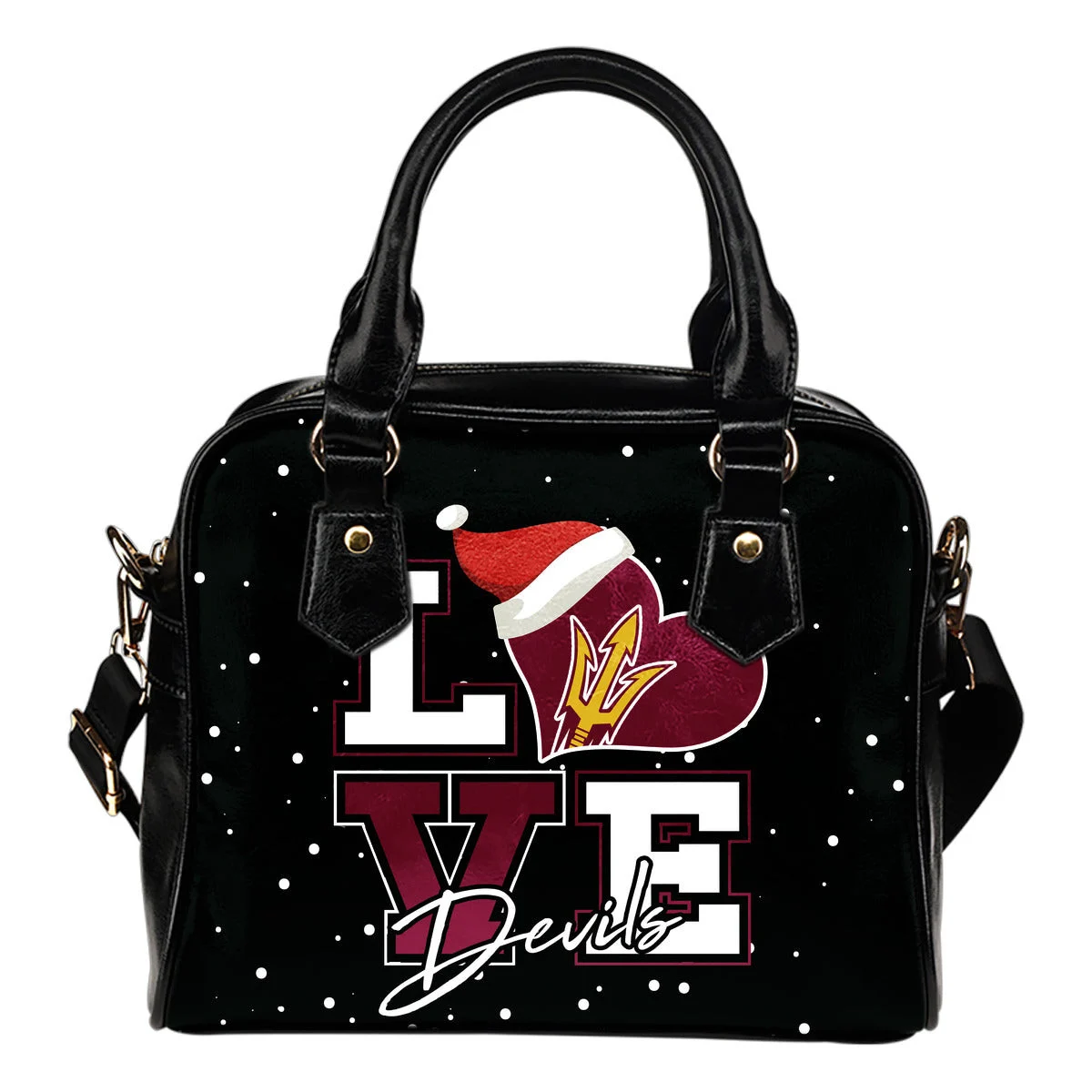 Love Word Christmas Sweet Arizona State Sun Devils Shoulder Handbags Sb0801