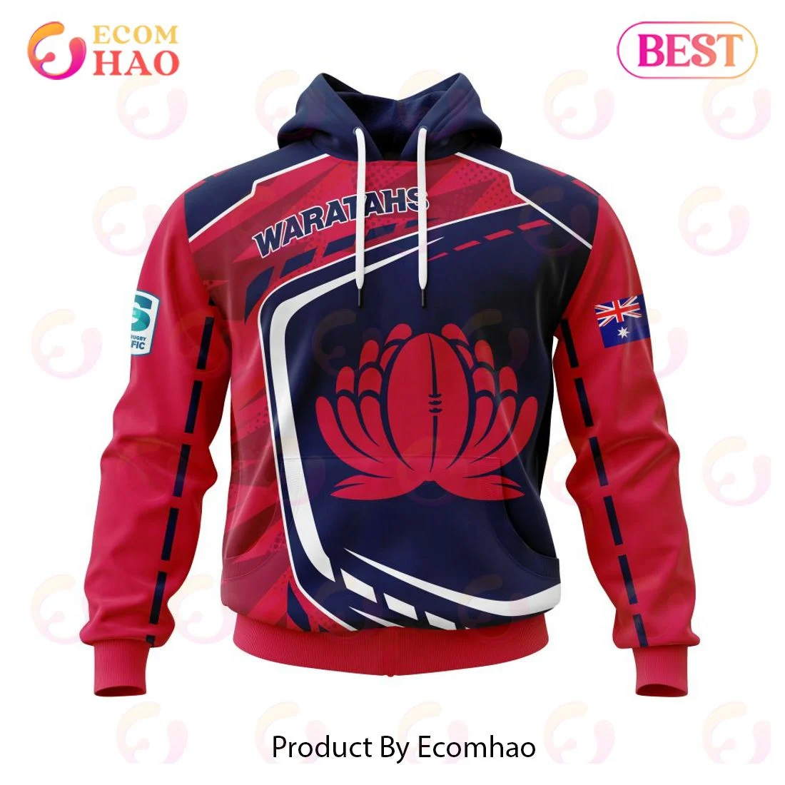 BEST Super Rugby New South Wales Waratahs Specialized Jersey Concepts 3D Hoodie, Zip Hoodie, Man - Women, Warm, Premium Quality HZ0501