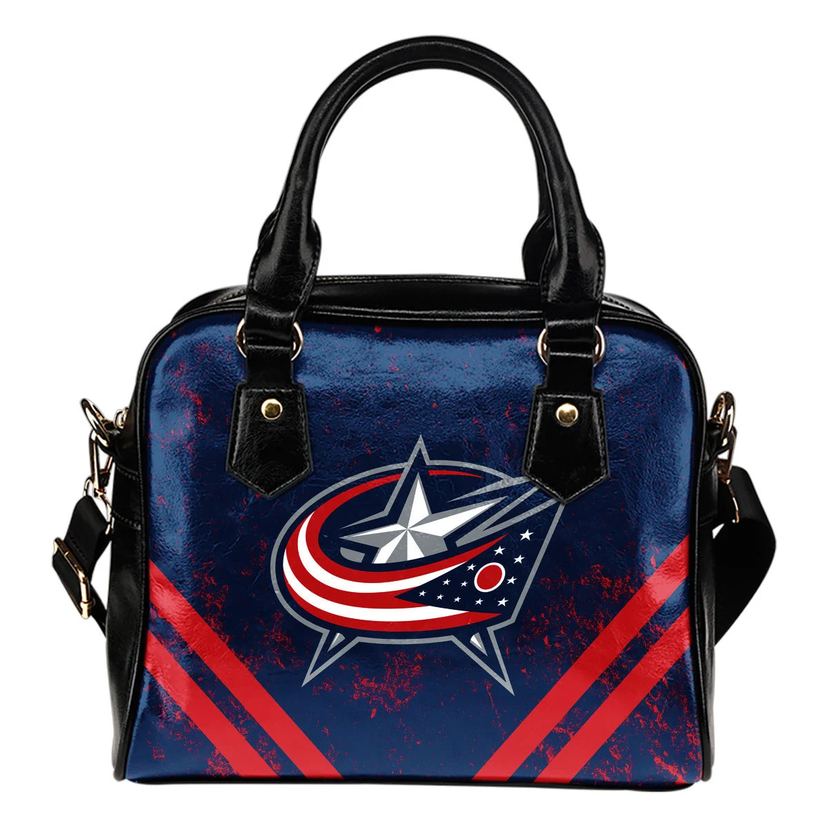 Couple Curves Light Good Logo Columbus Blue Jackets Shoulder Handbags Sb0801