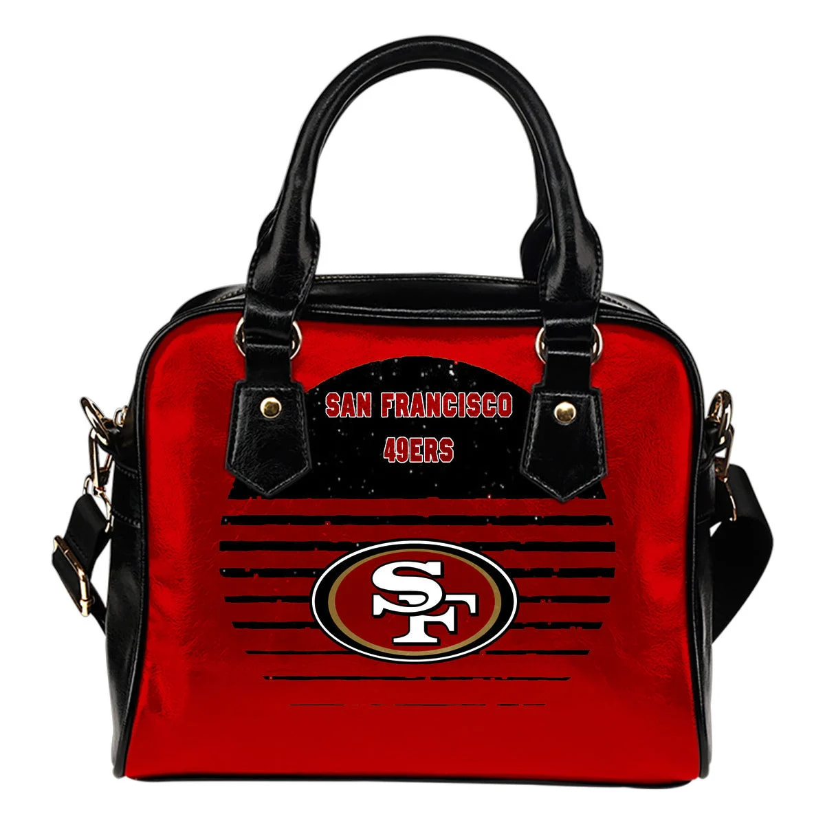 Back Fashion Round Charming San Francisco 49ers Shoulder Handbags Sb0801