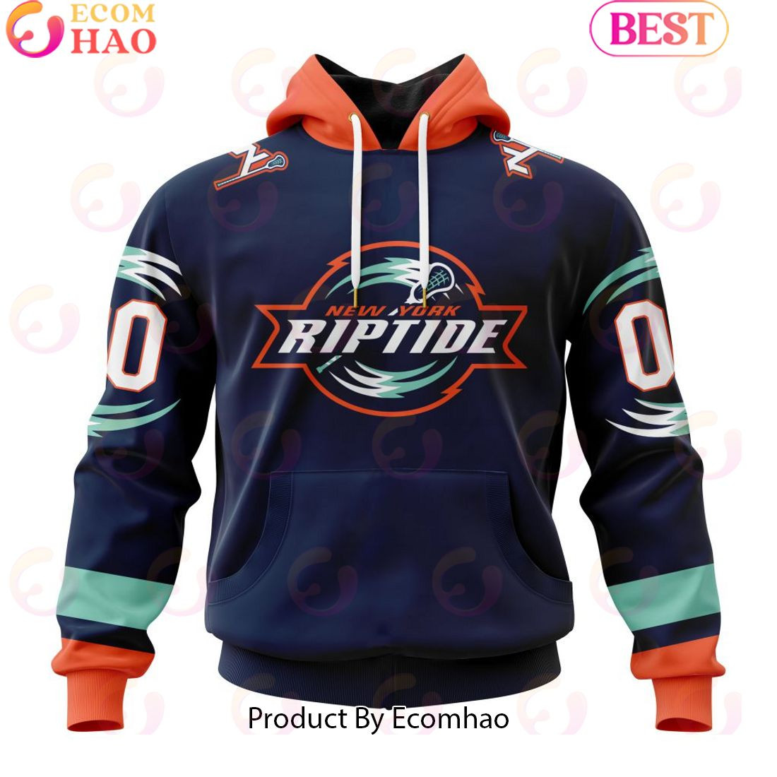 Custom New York Riptide Jersey Personalized Letters Number Hoodie, Zip Hoodie, Man - Women, Warm, Premium Quality HZ0501