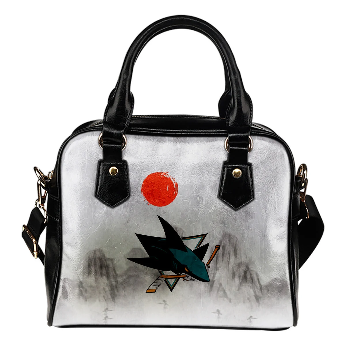 Calligraphy Ancient Logo Mysterious San Jose Sharks Shoulder Handbags Sb0801