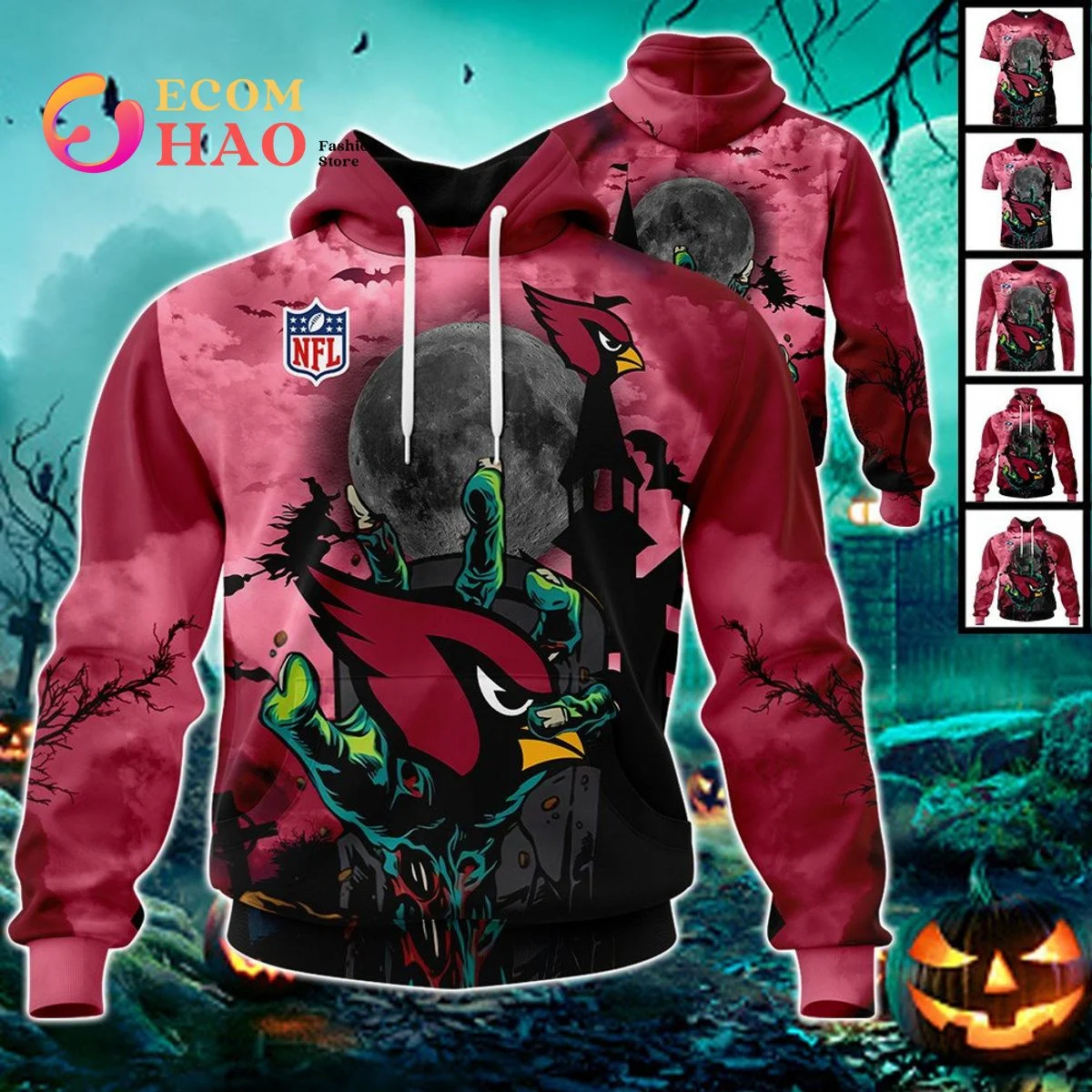 Cardinals Halloween Jersey 3D Hoodie, Zip Hoodie, Man - Women, Warm, Premium Quality HZ0501