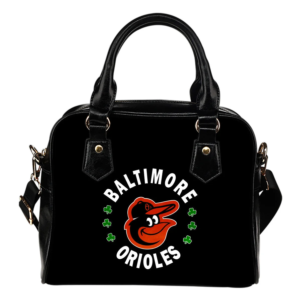 Central Beautiful Logo Circle Lucky Leaf Baltimore Orioles Shoulder Handbags Sb0801