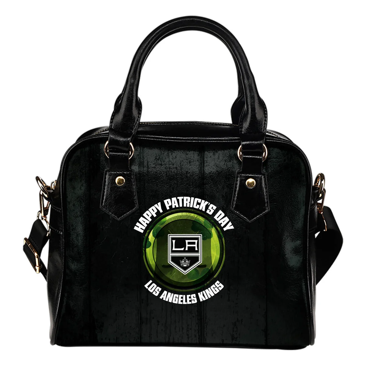 Retro Scene Lovely Shining Patrick's Day Los Angeles Kings Shoulder Handbags Sb0801