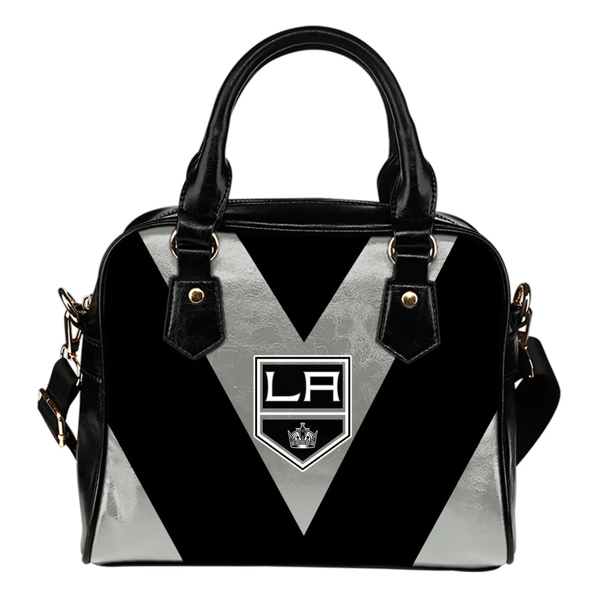 Triangle Double Separate Colour Los Angeles Kings Shoulder Handbags Sb0801
