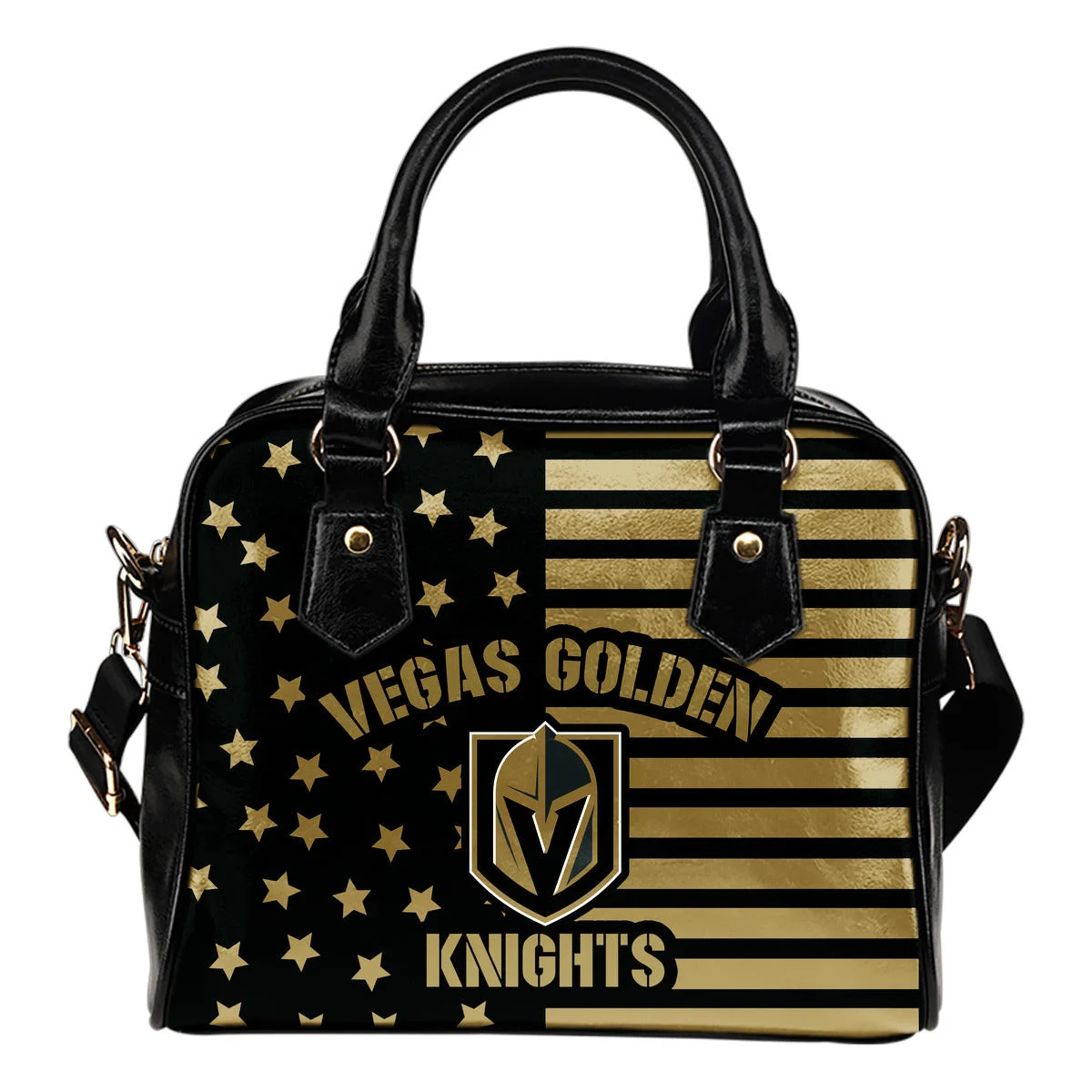 Twinkle Star With Line Vegas Golden Knights Shoulder Handbags Sb0801