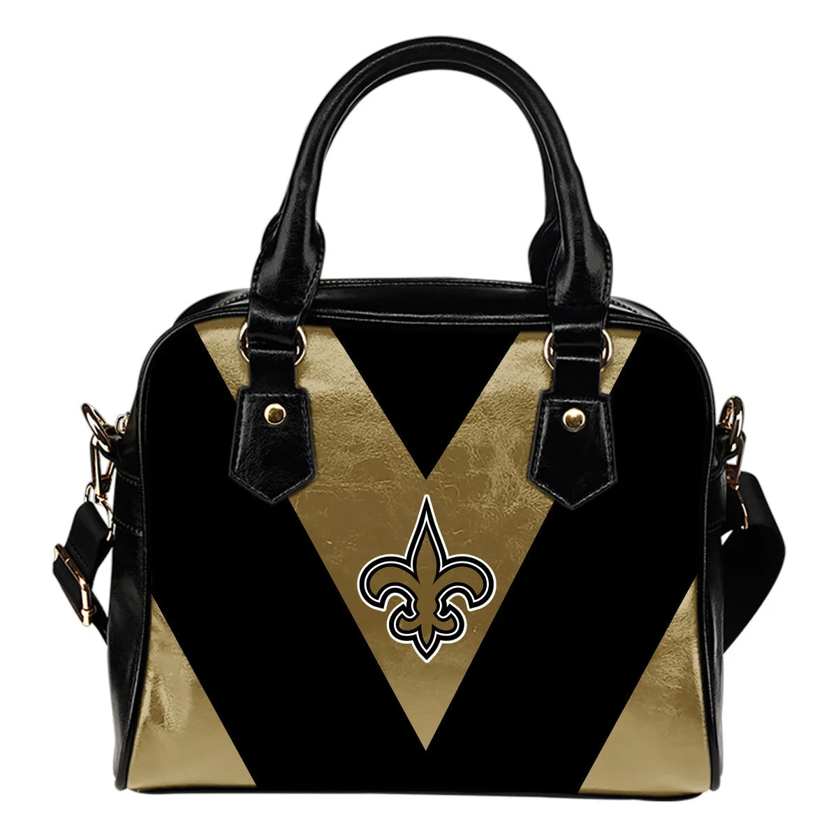 Triangle Double Separate Colour New Orleans Saints Shoulder Handbags Sb0801
