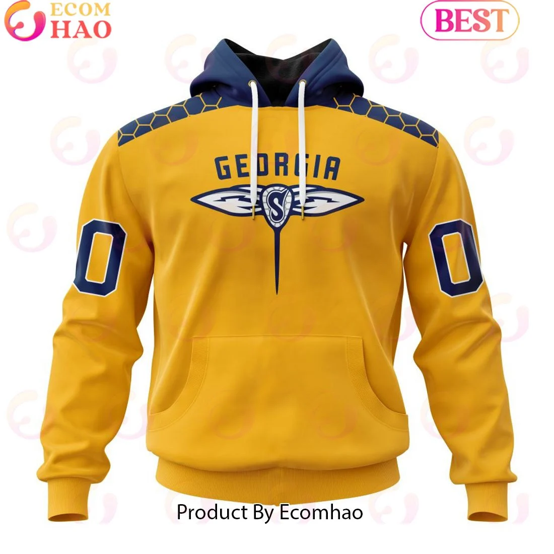 Custom Georgia Swarm Jersey Personalized Letters Number Hoodie, Zip Hoodie, Man - Women, Warm, Premium Quality HZ0501