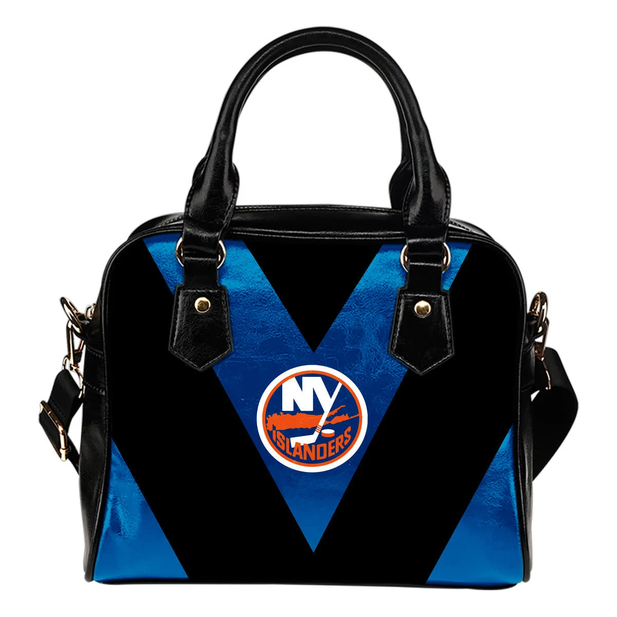 Triangle Double Separate Colour New York Islanders Shoulder Handbags Sb0801