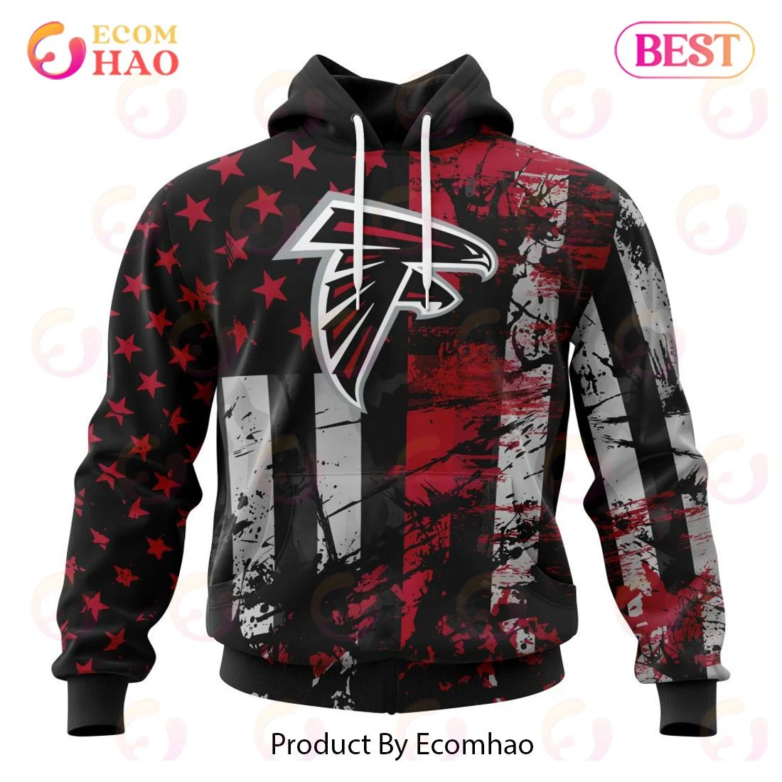 Atlanta Falcons Jersey For America 3D Hoodie, Zip Hoodie, Man - Women, Warm, Premium Quality HZ0501