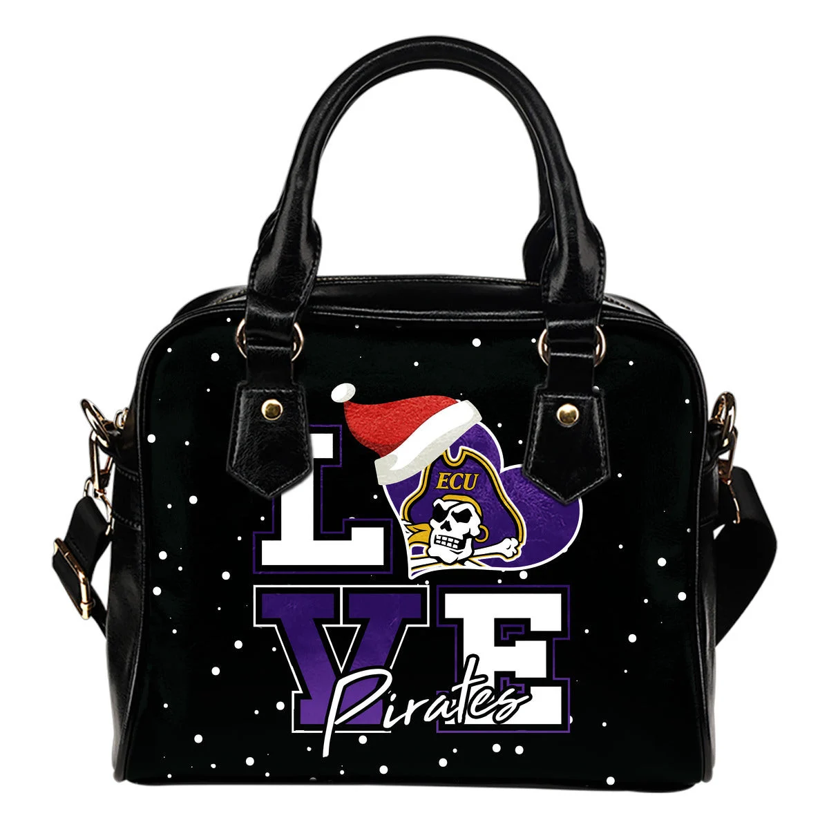 Love Word Christmas Sweet East Carolina Pirates Shoulder Handbags Sb0801