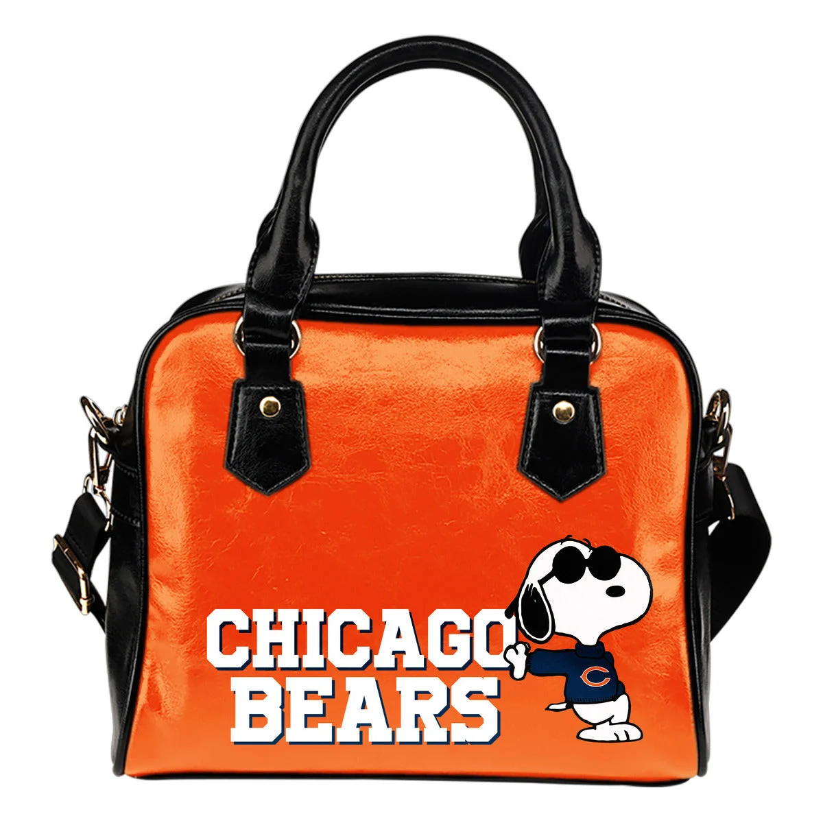 Chicago Bears Cool Sunglasses Snoopy Shoulder Handbags Women Purse Sb0801