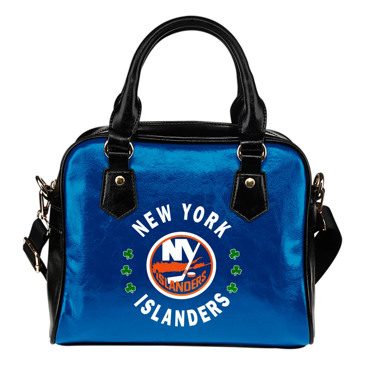 Central Beautiful Logo Circle Lucky Leaf New York Islanders Shoulder Handbags Sb0801