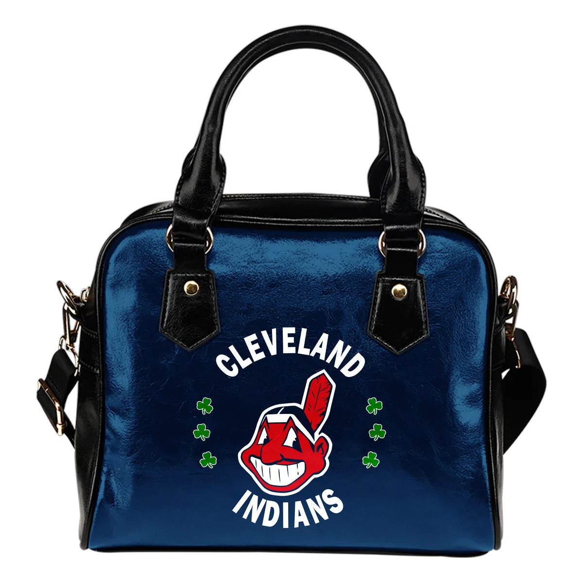 Central Beautiful Logo Circle Lucky Leaf Cleveland Indians Shoulder Handbags Sb0801