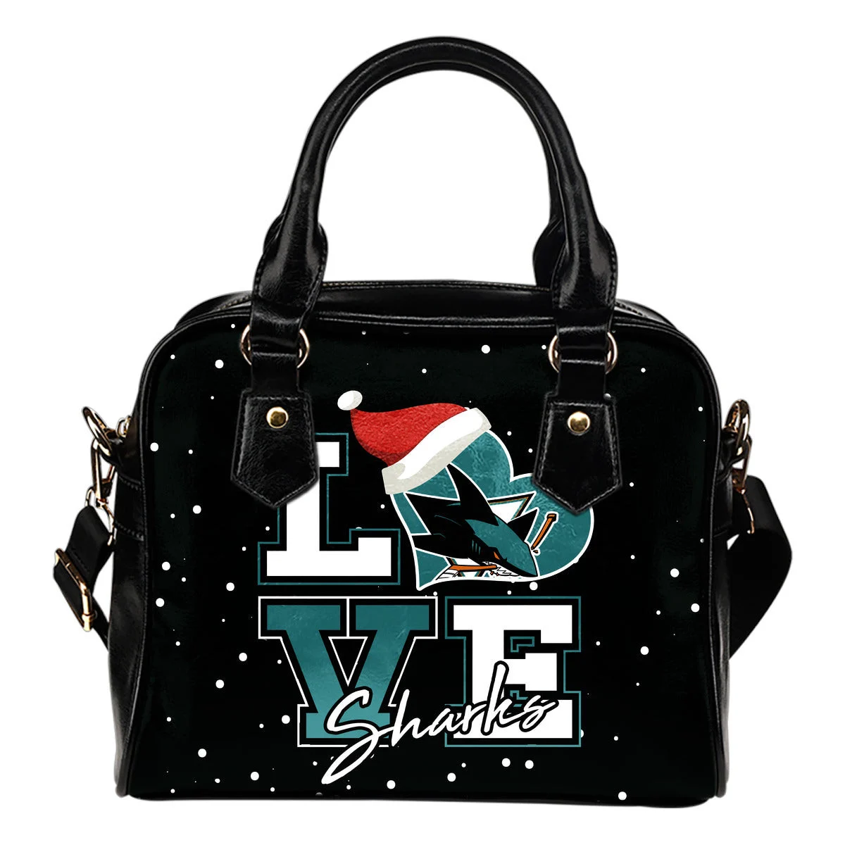 Love Word Christmas Sweet San Jose Sharks Shoulder Handbags Sb0801