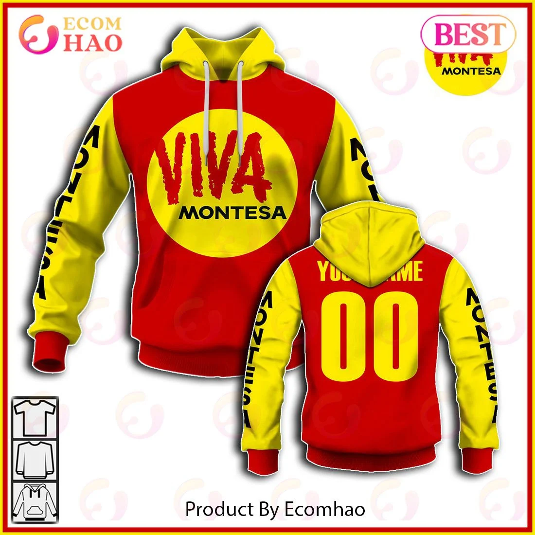 Customize Name Vintage Style Montesa Motocross Jersey MX Enduro AHRMA Motorcycle Dirt Bike 3D Hoodie, Zip Hoodie, Man - Women, Warm, Premium Quality HZ0501