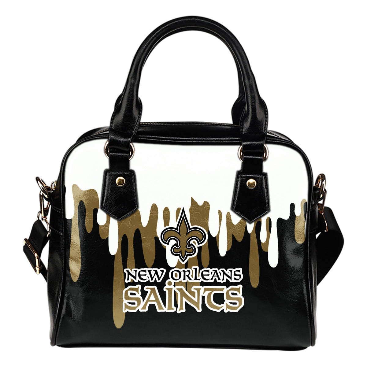 Color Leak Down Colorful New Orleans Saints Shoulder Handbags Sb0801