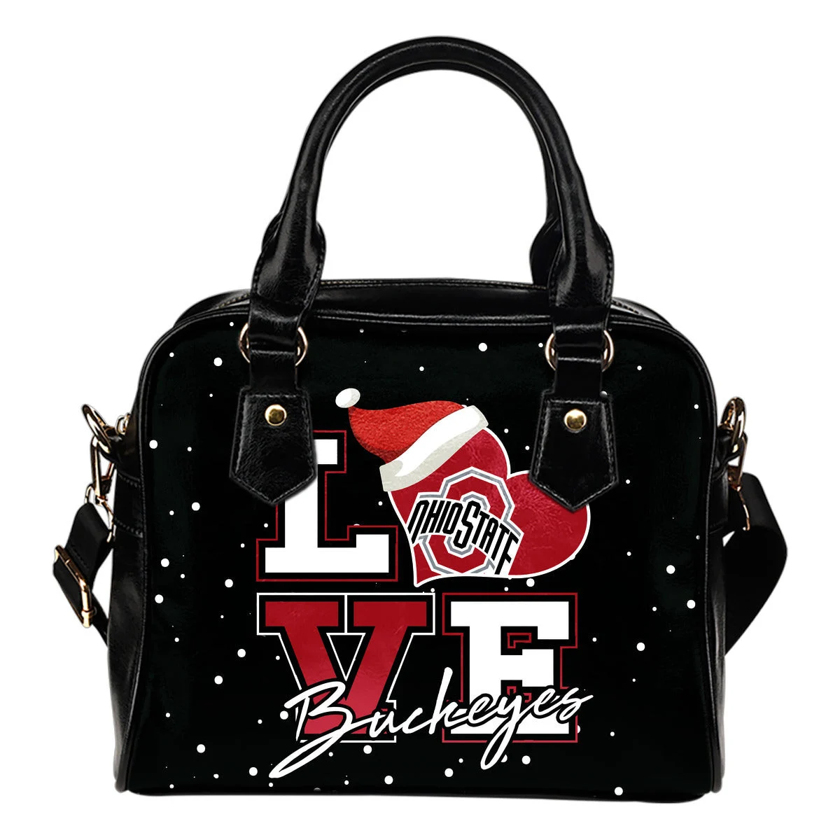 Love Word Christmas Sweet Ohio State Buckeyes Shoulder Handbags Sb0801
