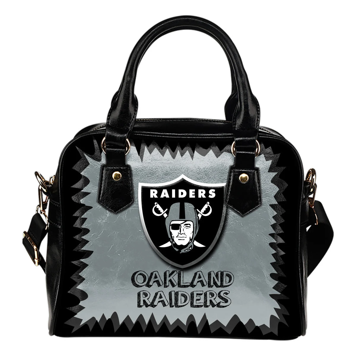 Jagged Saws Mouth Creepy Oakland Raiders Shoulder Handbags Sb0801