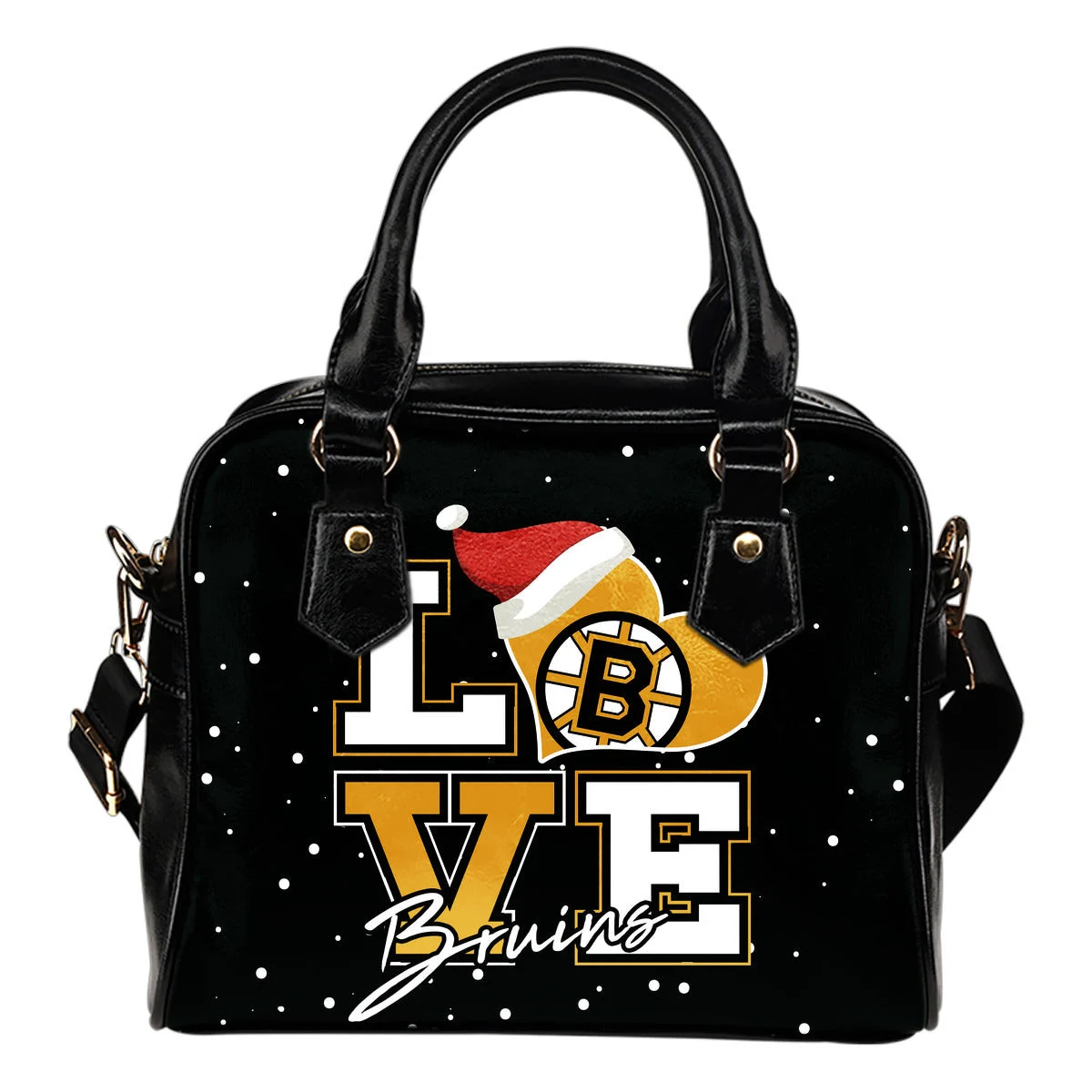 Love Word Christmas Sweet Boston Bruins Shoulder Handbags Sb0801
