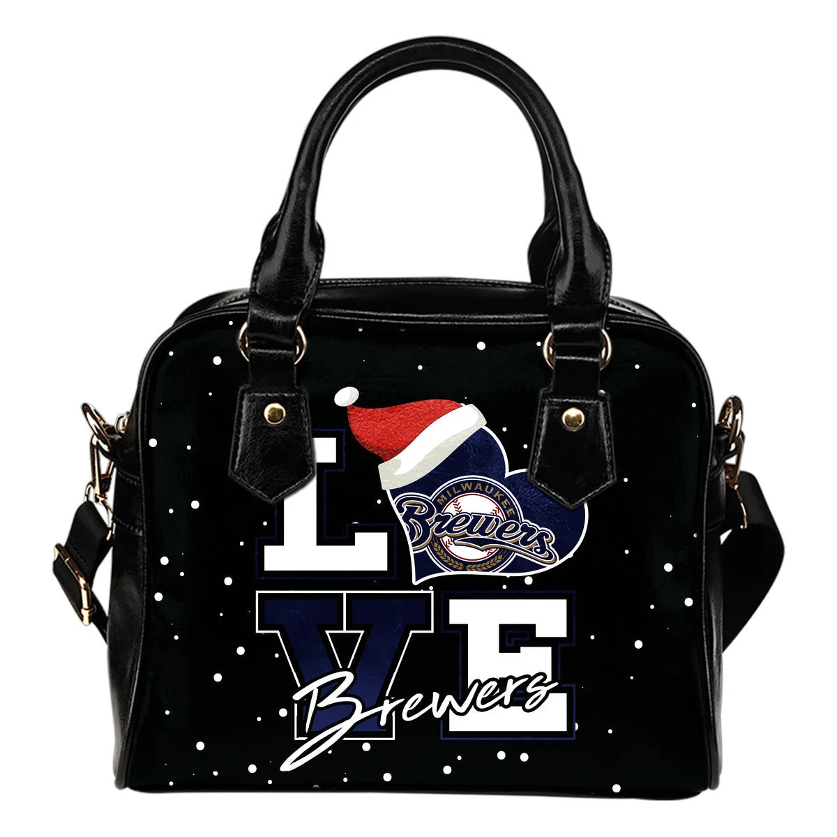 Love Word Christmas Sweet Milwaukee Brewers Shoulder Handbags Sb0801