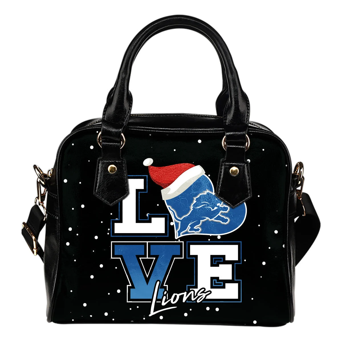 Love Word Christmas Sweet Detroit Lions Shoulder Handbags Sb0801