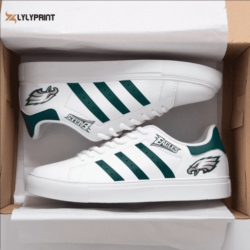 Philadelphia Eagles Skate Shoes For Men Women Fans Gift 2 , Trendy Style Sneakers ST0801