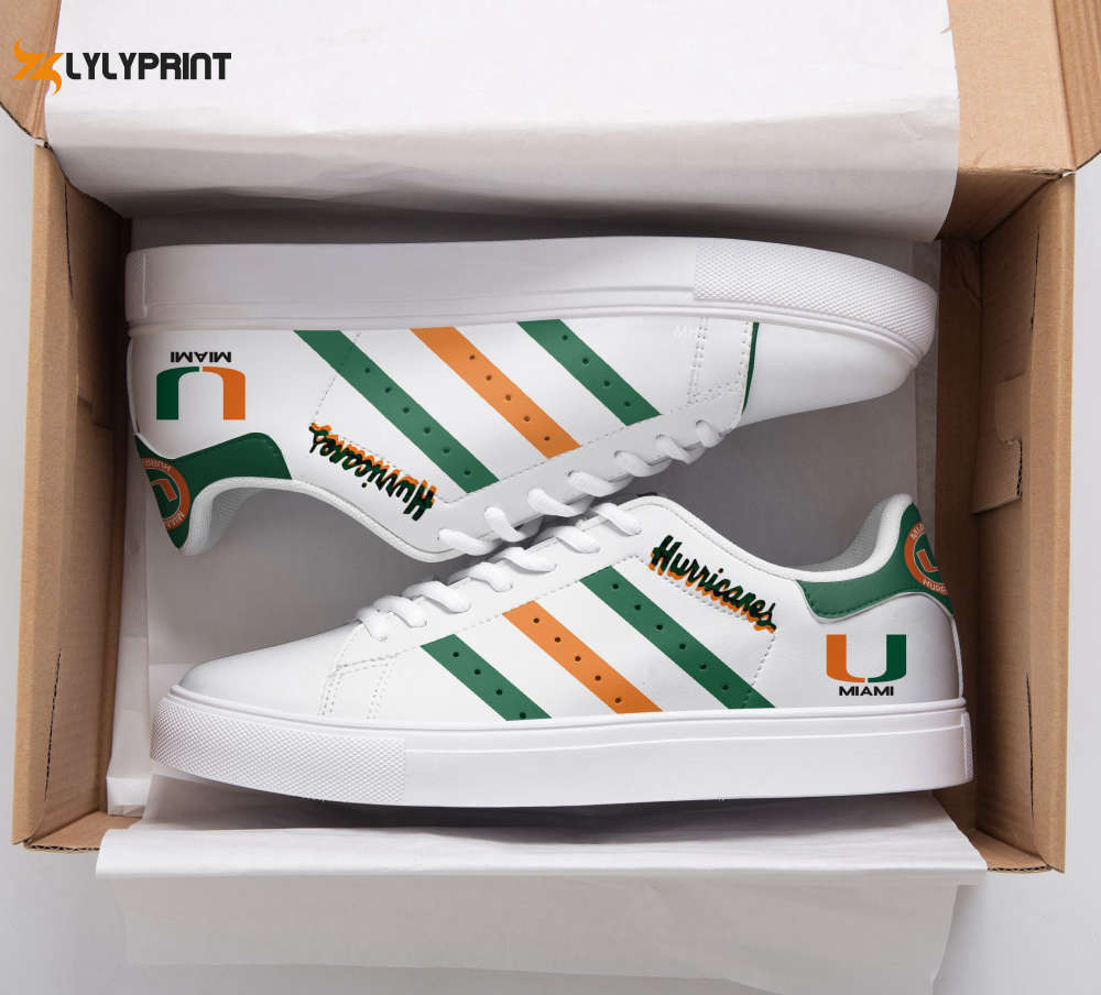 Miami Hurricanes Skate Shoes For Men And Women Fans Gift  ST0801