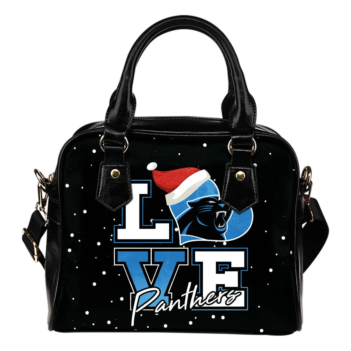 Love Word Christmas Sweet Carolina Panthers Shoulder Handbags Sb0801