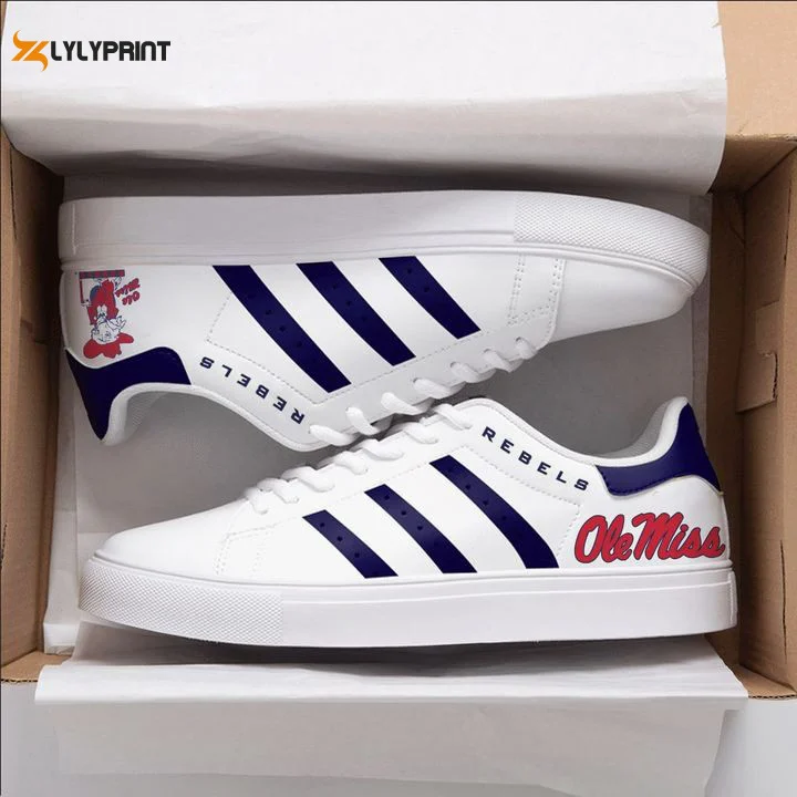 Ole Miss Rebels 3 Skate Shoes For Men Women Fans Gift ,Trendy Style Sneakers ST0801