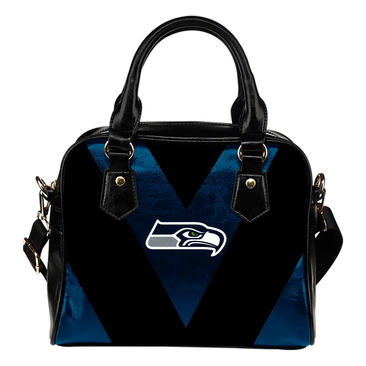 Triangle Double Separate Colour Seattle Seahawks Shoulder Handbags Sb0801