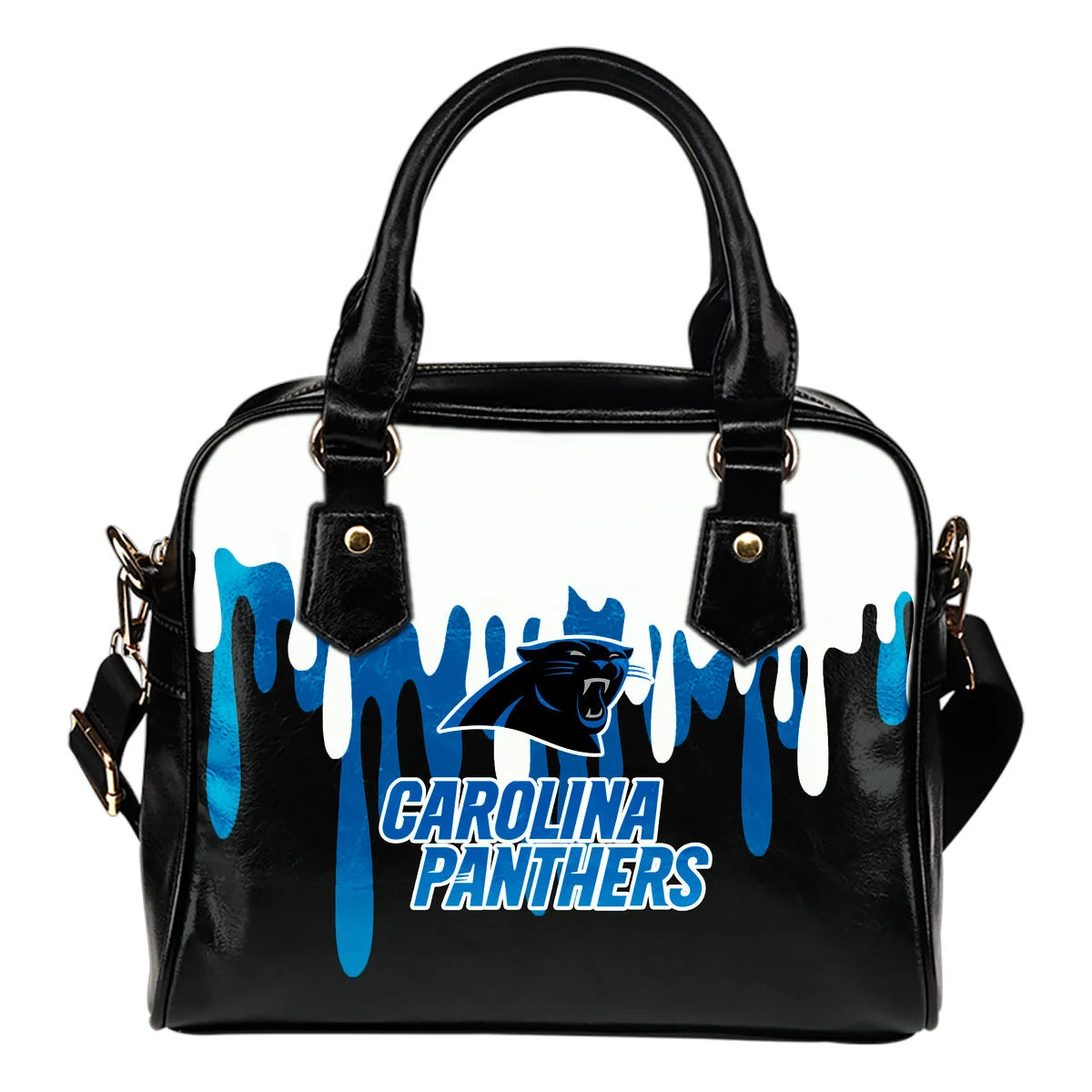 Color Leak Down Colorful Carolina Panthers Shoulder Handbags Sb0801
