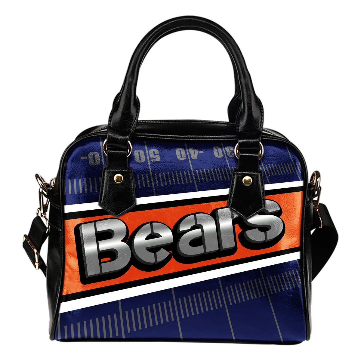 Chicago Bears Silver Name Colorful Shoulder Handbags Sb0801