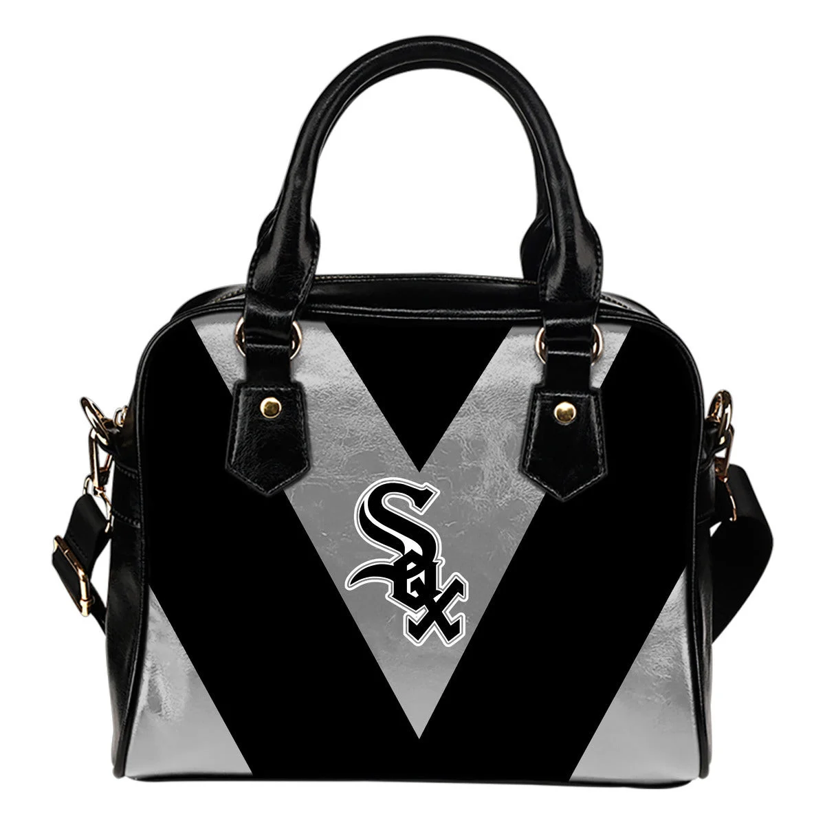 Triangle Double Separate Colour Chicago White Sox Shoulder Handbags Sb0801