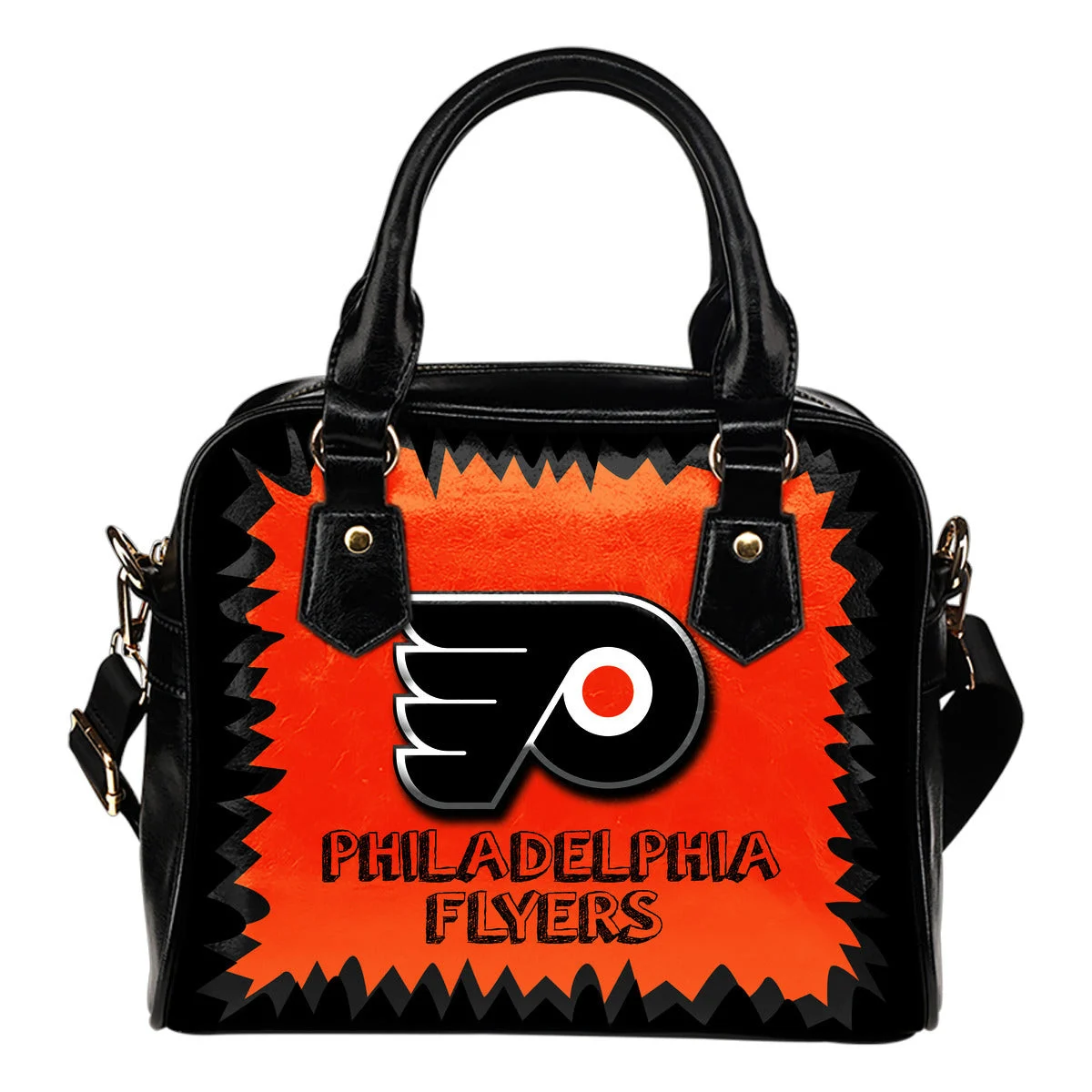Jagged Saws Mouth Creepy Philadelphia Flyers Shoulder Handbags Sb0801