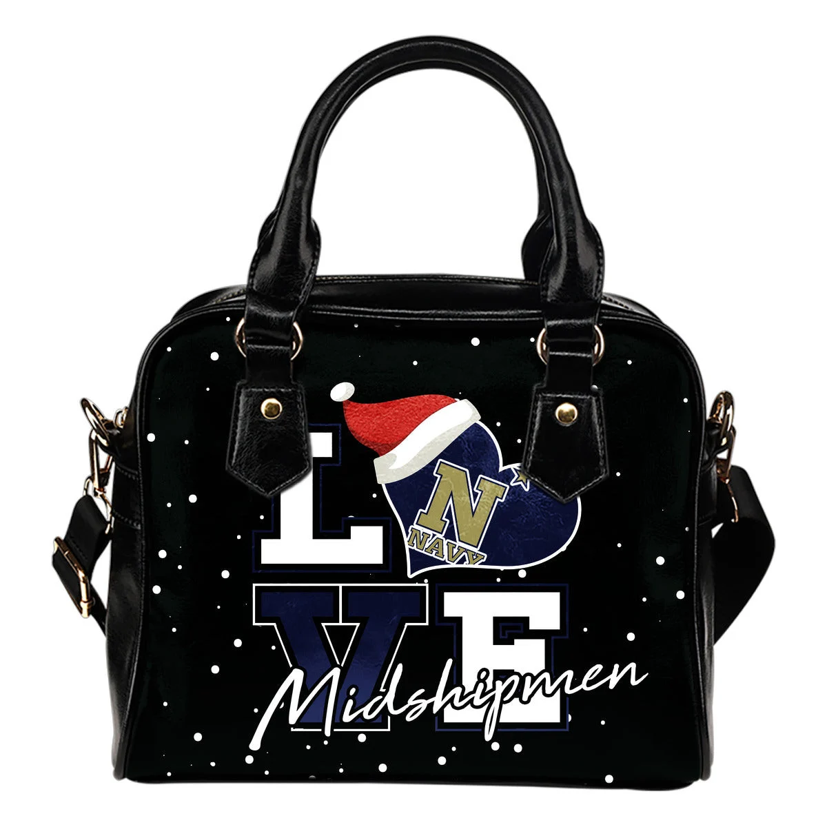 Love Word Christmas Sweet Navy Midshipmen Shoulder Handbags Sb0801
