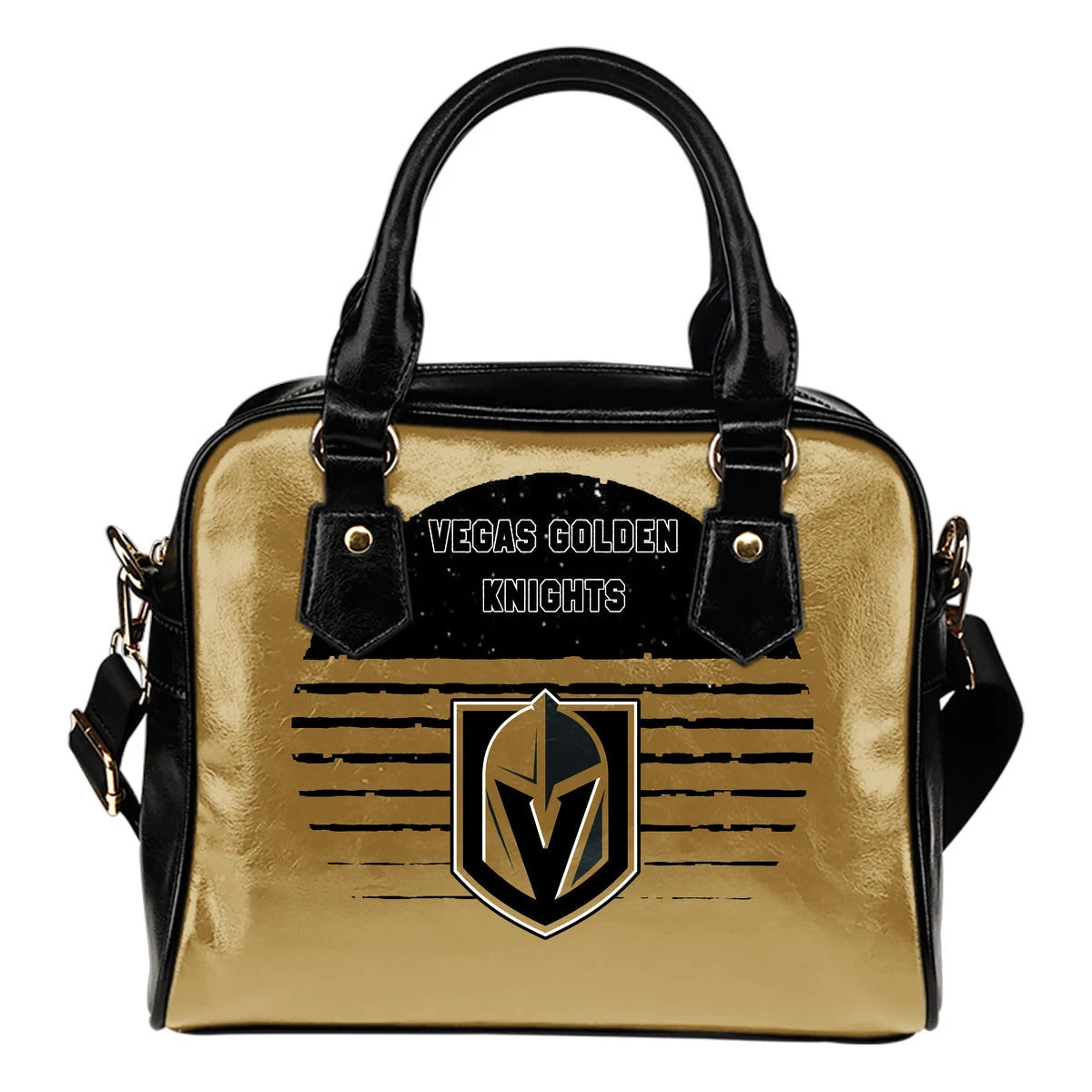 Back Fashion Round Charming Vegas Golden Knights Shoulder Handbags Sb0801