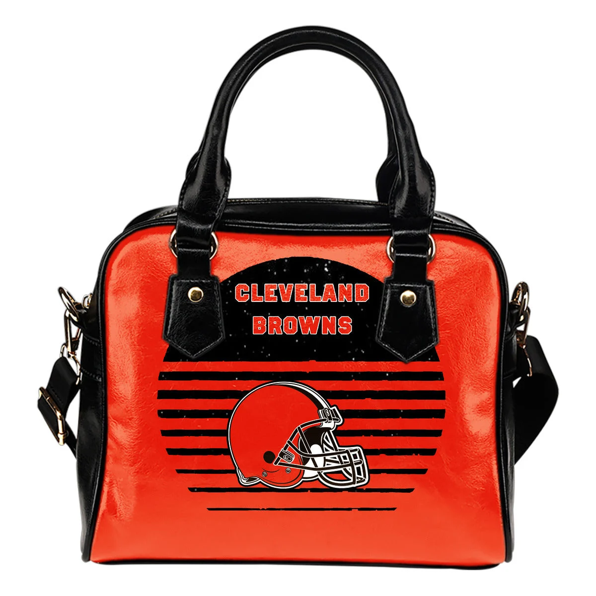 Back Fashion Round Charming Cleveland Browns Shoulder Handbags Sb0801