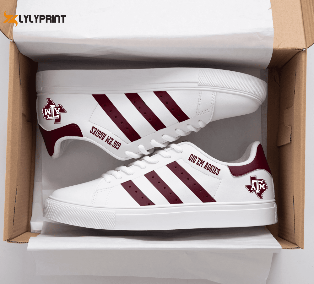 Texas A&M Aggies 1 Skate Shoes For Men Women Fans Gift ,Trendy Style Sneakers ST0801