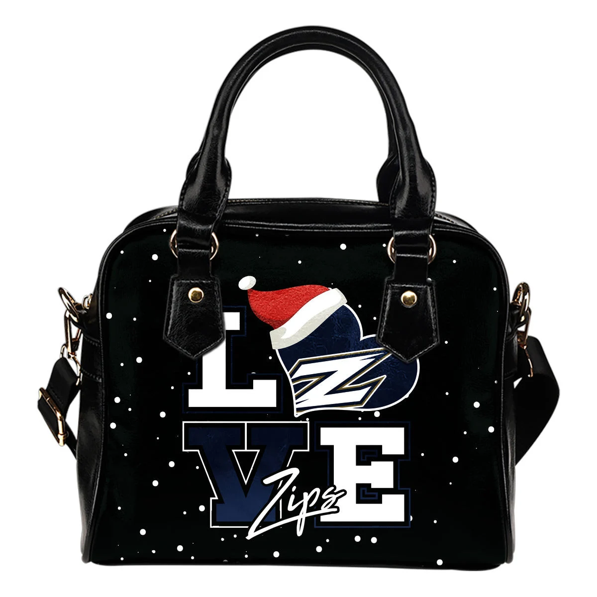 Love Word Christmas Sweet Akron Zips Shoulder Handbags Sb0801