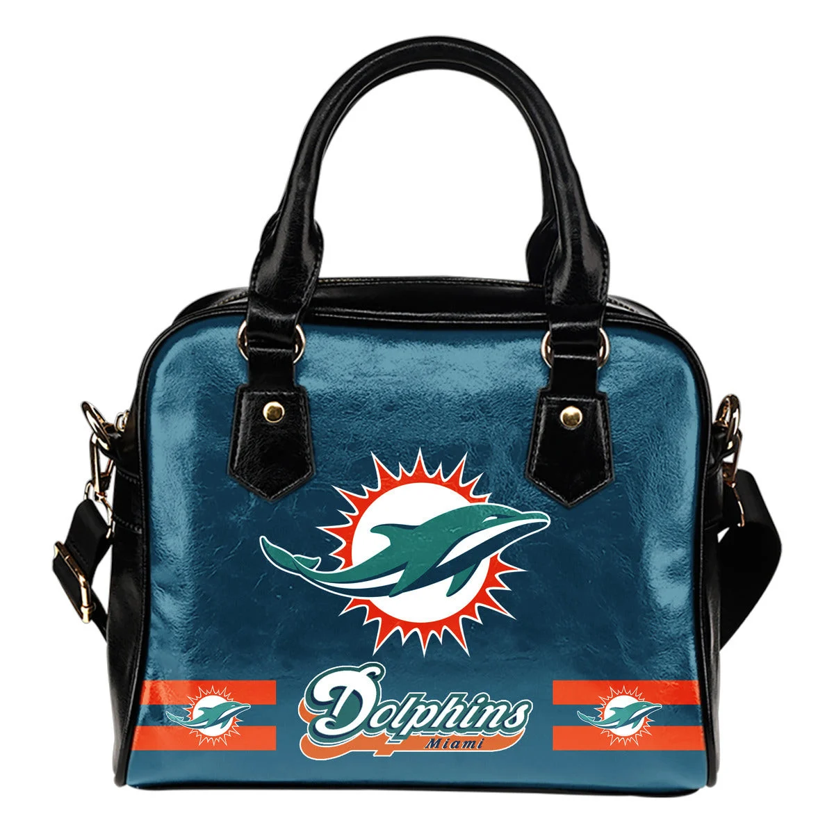 Miami Dolphins For Life Shoulder Handbags Sb0801