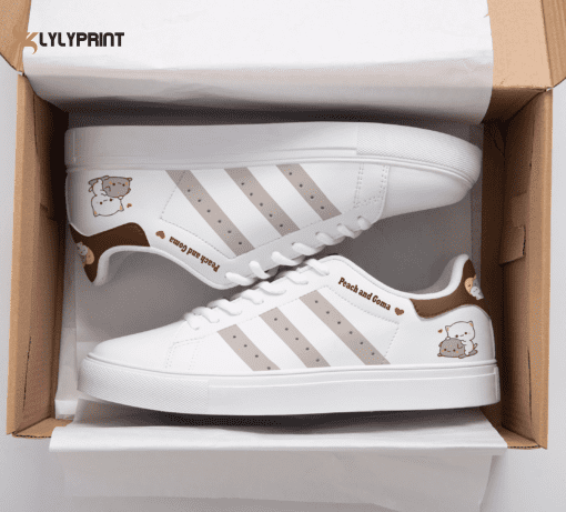 Peach and Goma Skate Shoes For Men Women Fans Gift ,Trendy Style Sneakers ST0801