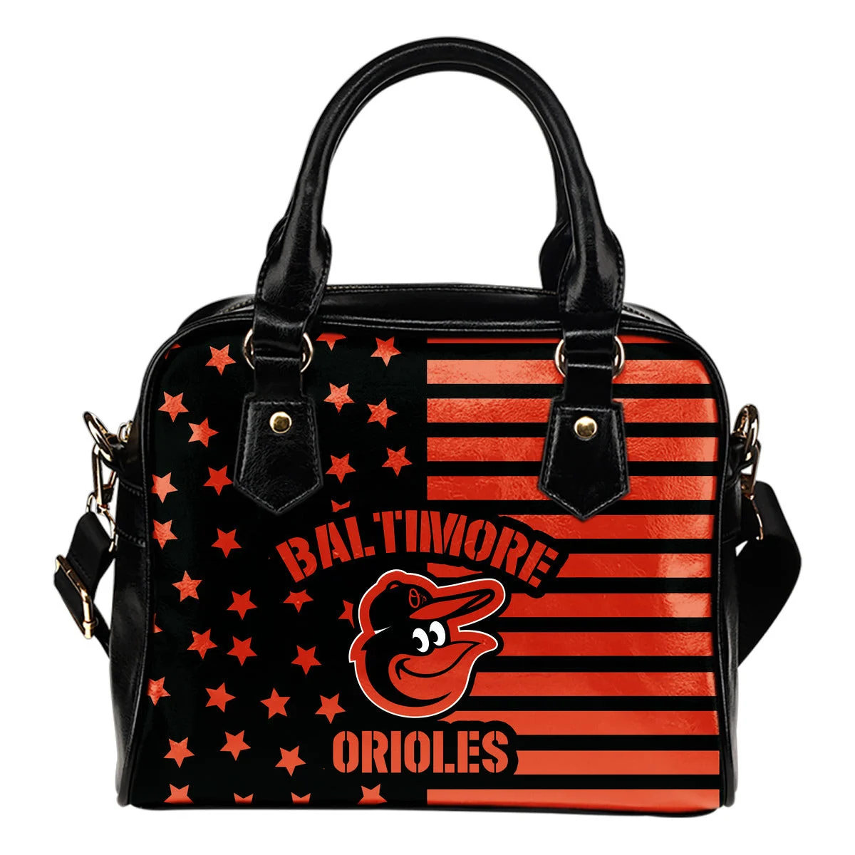 Twinkle Star With Line Baltimore Orioles Shoulder Handbags Sb0801