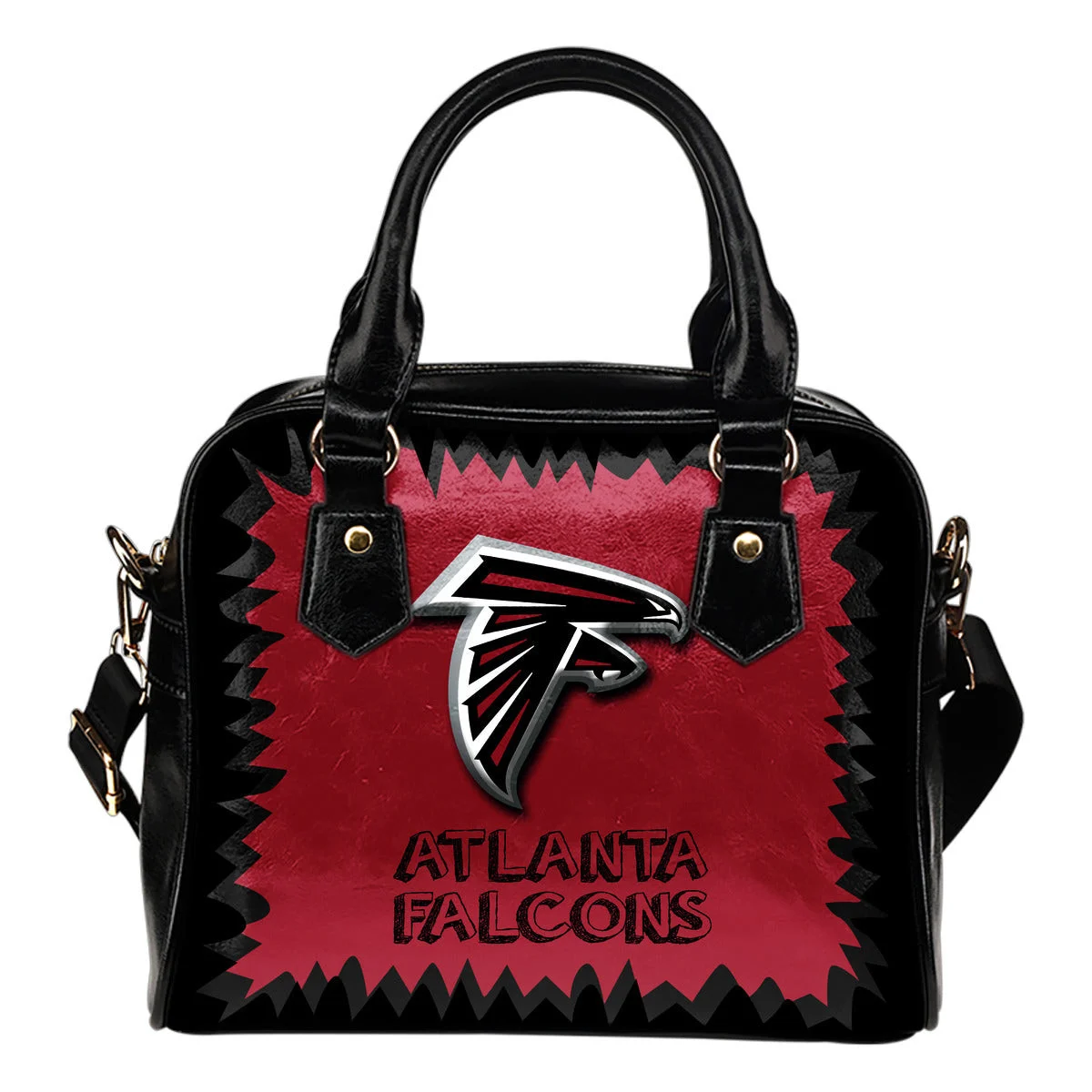 Jagged Saws Mouth Creepy Atlanta Falcons Shoulder Handbags Sb0801