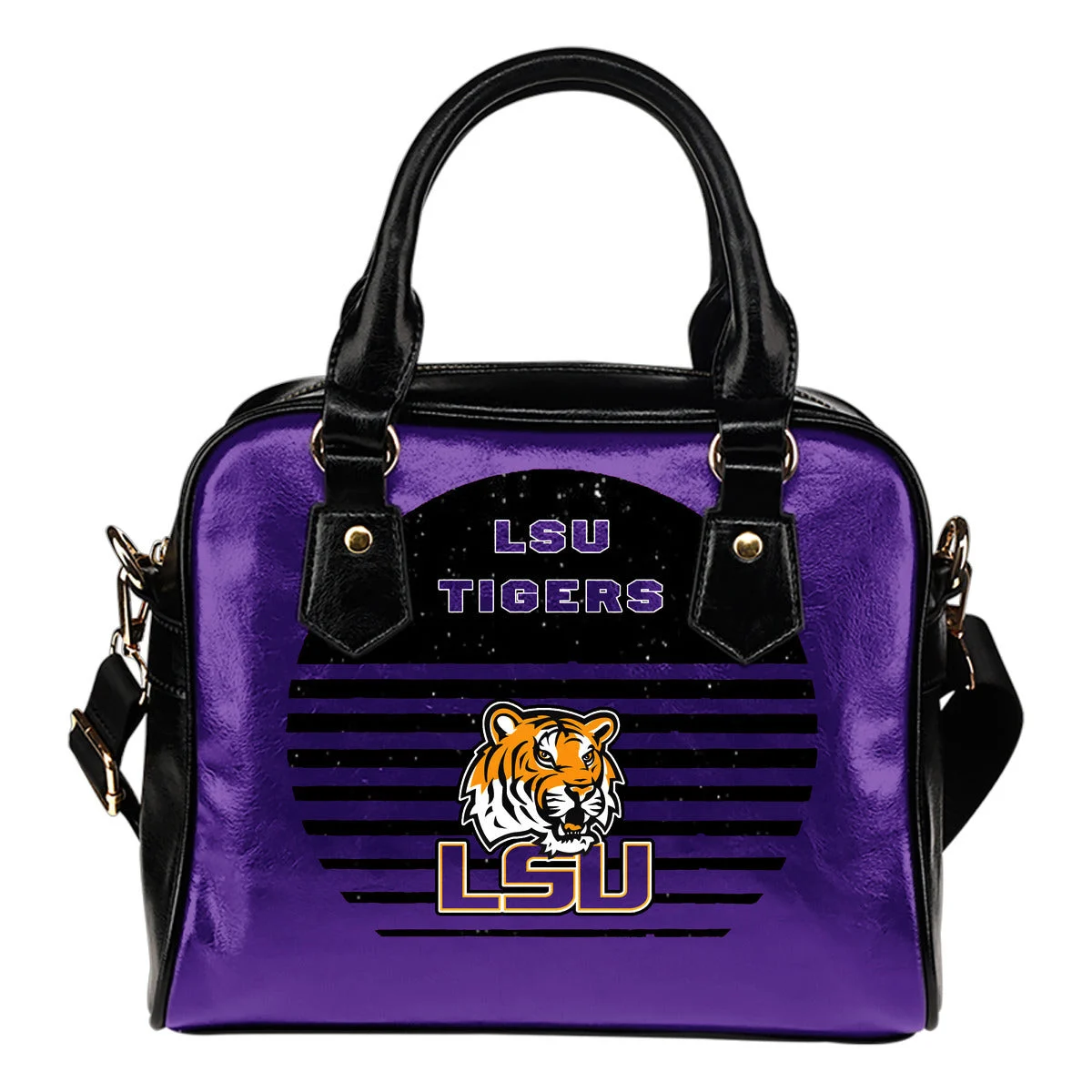 Back Fashion Round Charming LSU Tigers Shoulder Handbags Sb0801