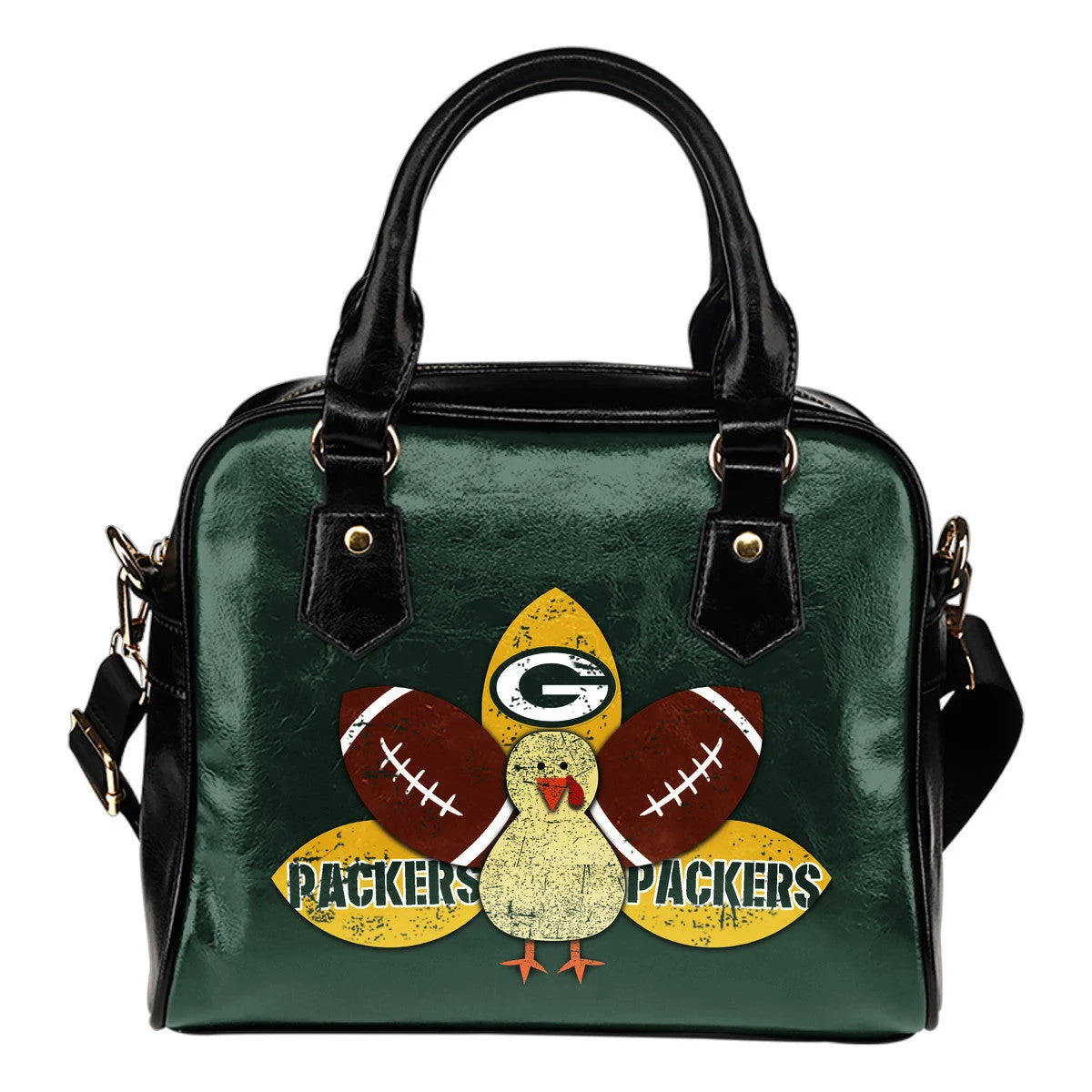 Thanksgiving Green Bay Packers Shoulder Handbags Women Purse Sb0801