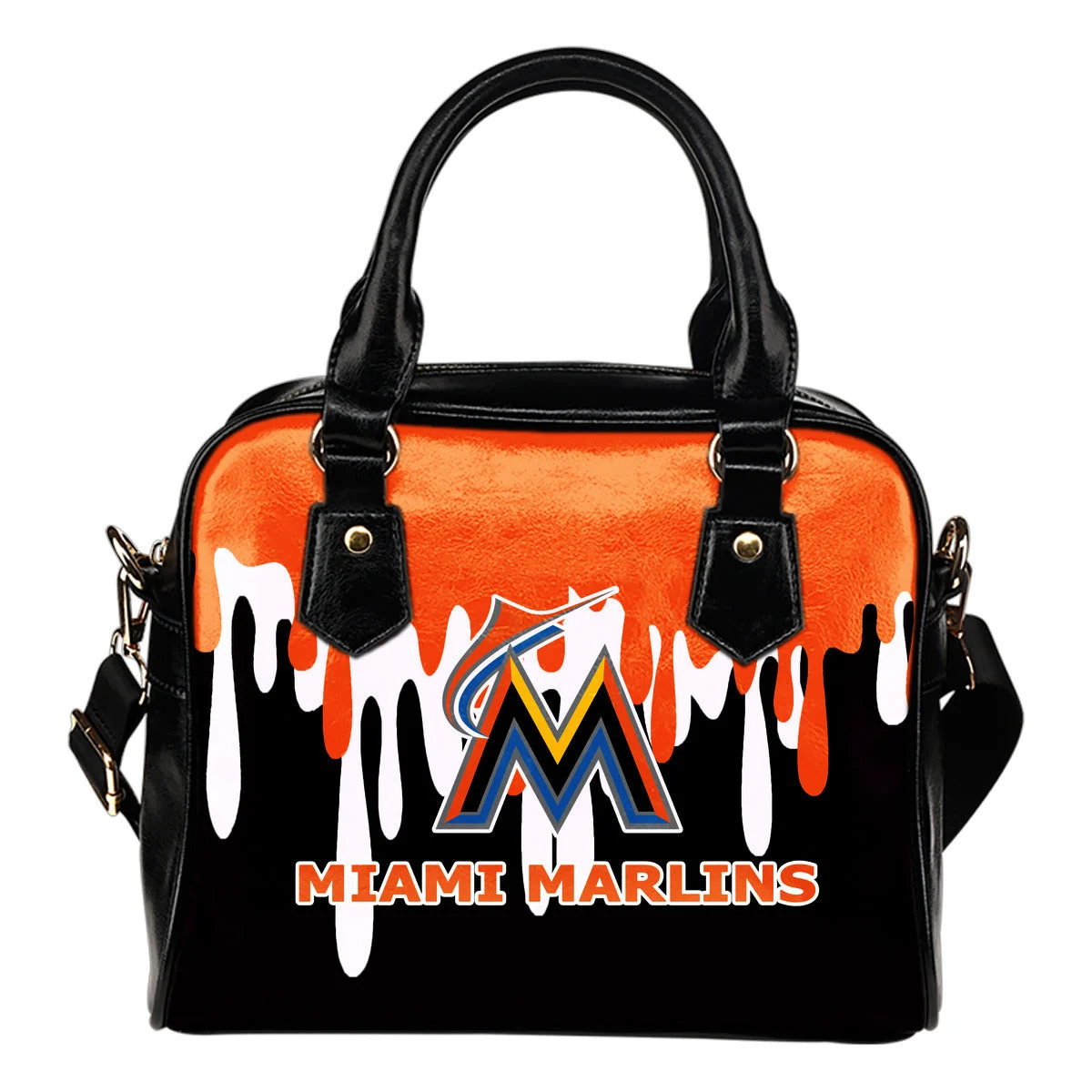 Color Leak Down Colorful Miami Marlins Shoulder Handbags Sb0801
