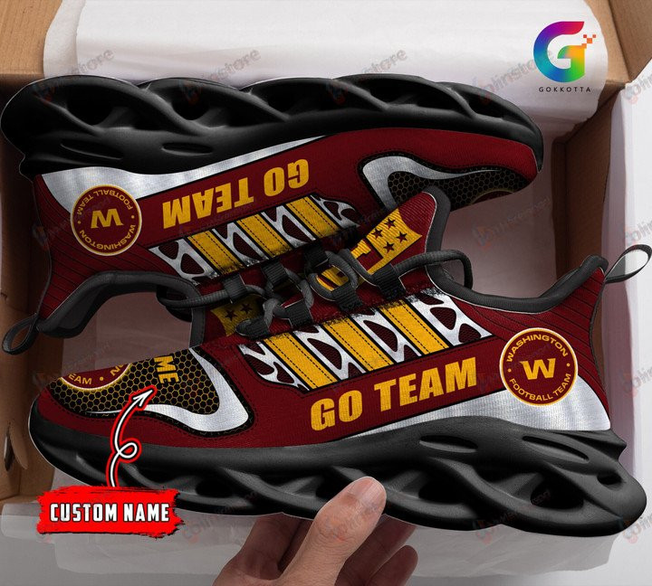 NFL Washington Commanders Custom Name Go Team Max Soul Shoes for Women and Men MS0601